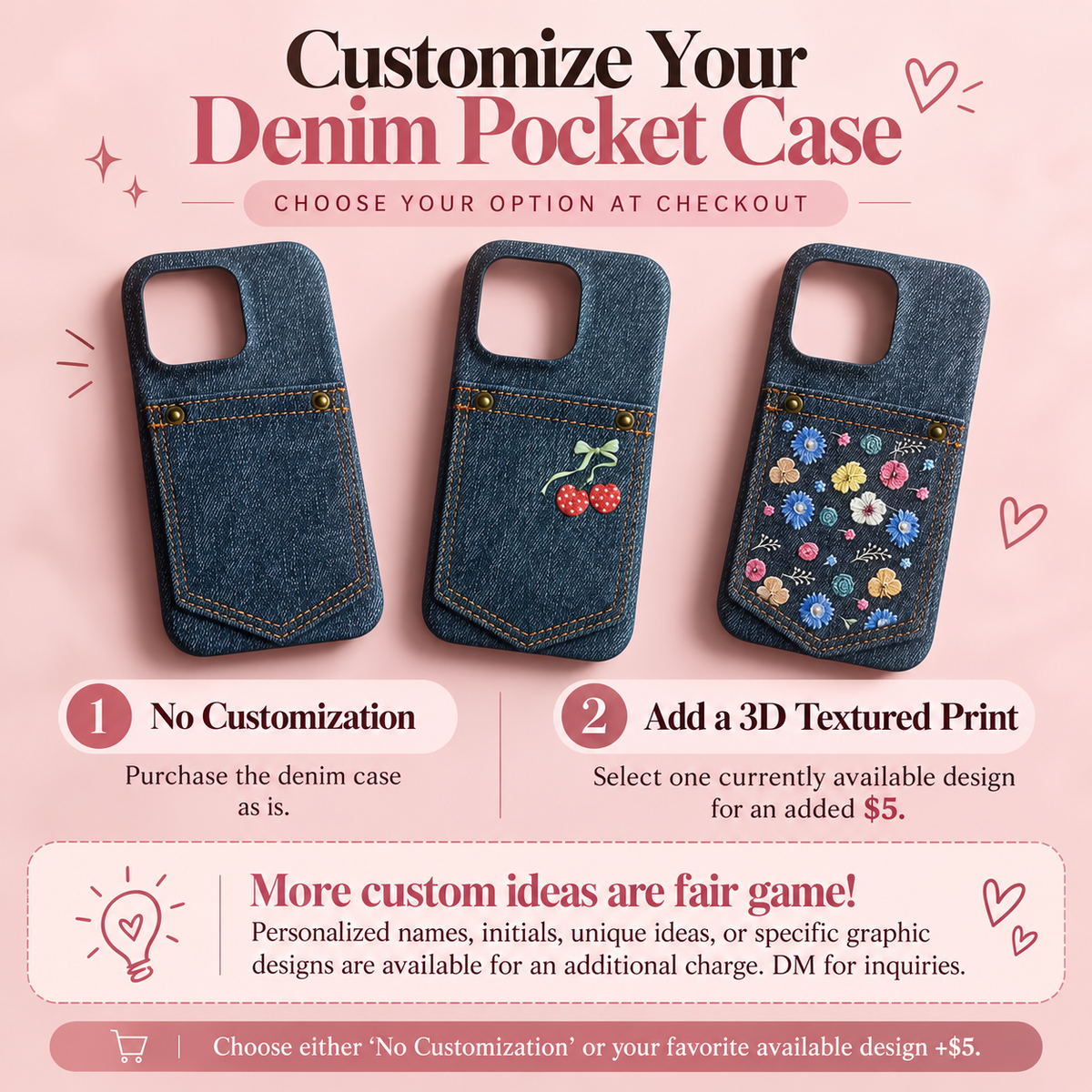 Denim Pocket iPhone Case: Customization Options