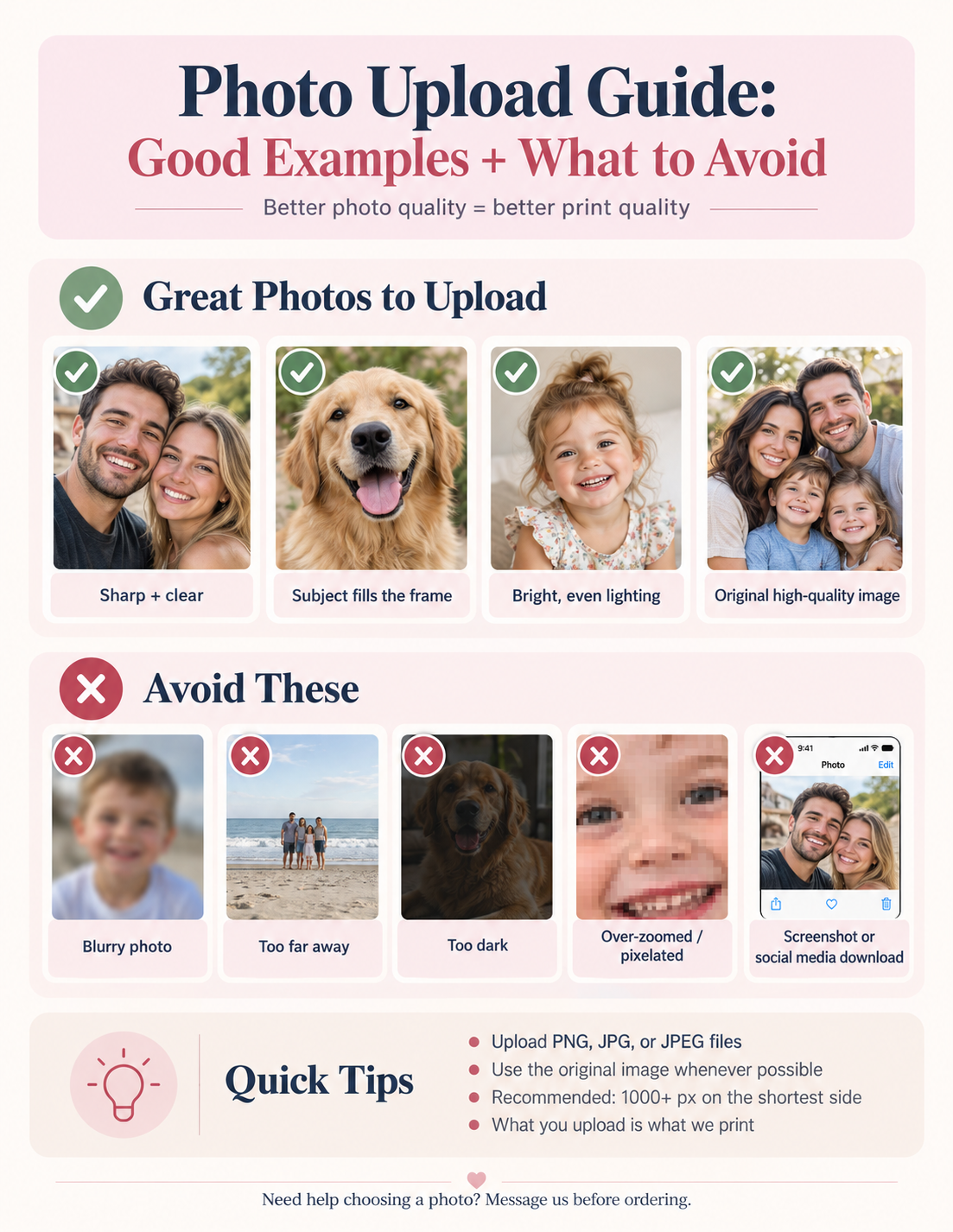 Personalized Photo Fridge Magnets- Textured Ink