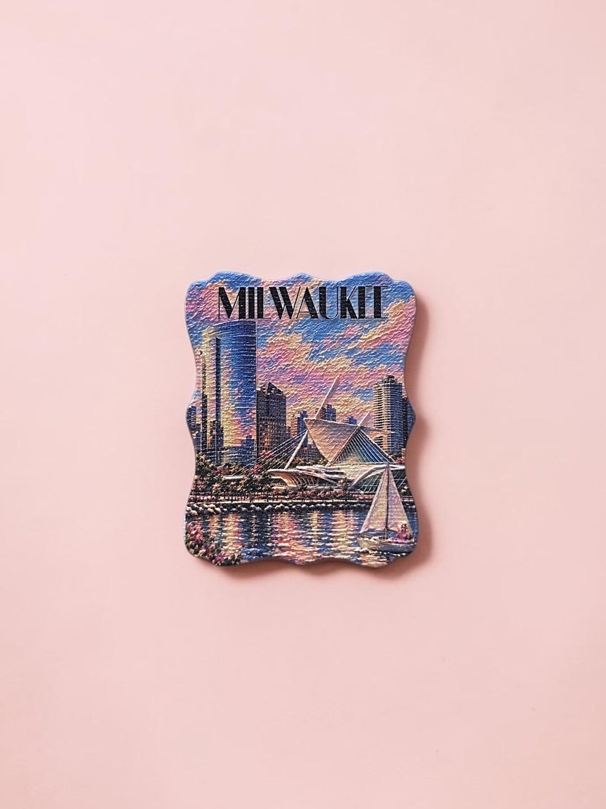3D Textured City Fridge Magnets