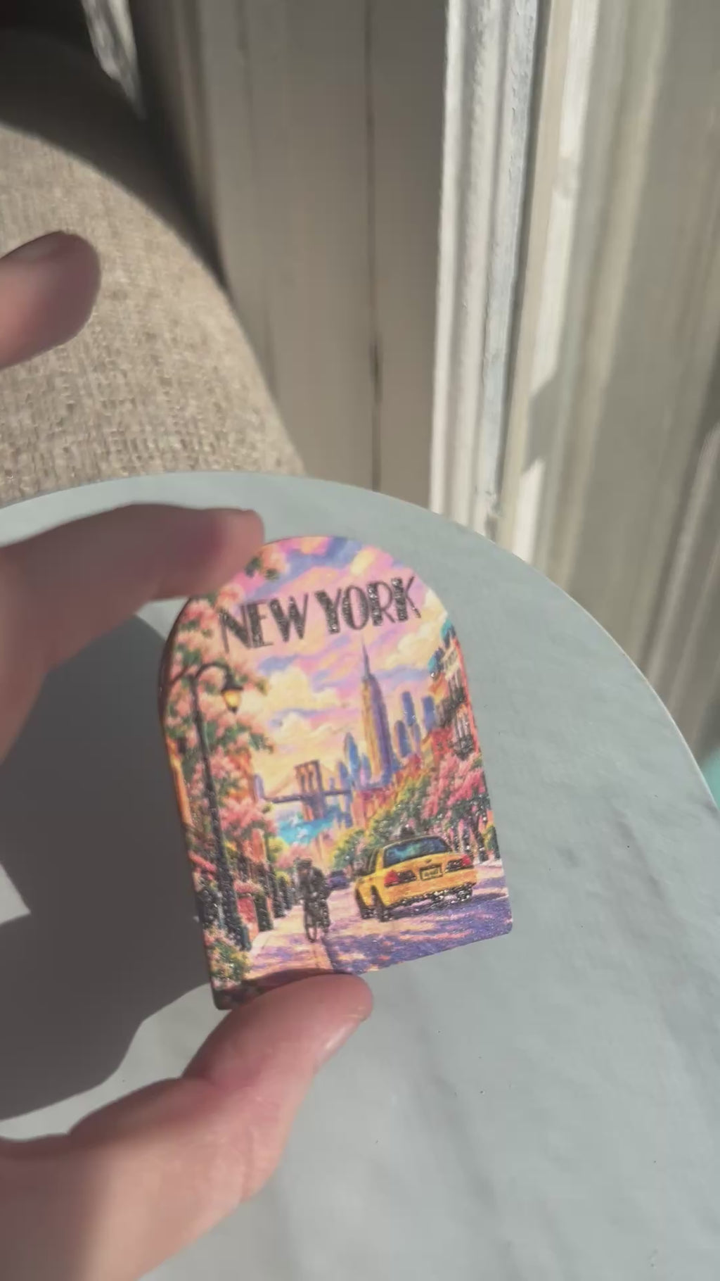 3D Textured City Fridge Magnets